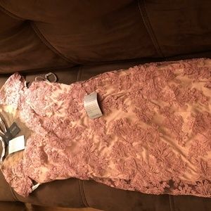 tadashi shoji peach dress NWT size 6p